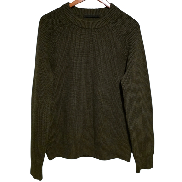 Kayne Fisherman Sweater in Olive Size Medium - Picture 1 of 5